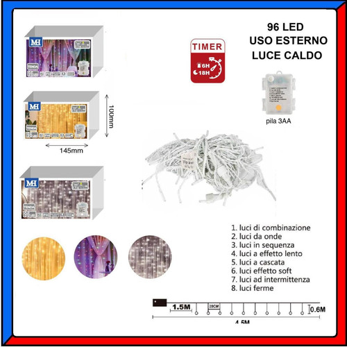 Tenda catena luminosa - luminosa, di