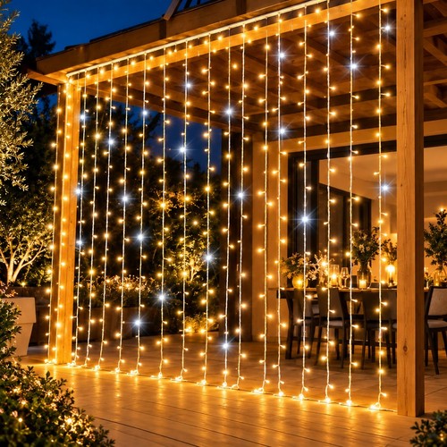 Tenda luminosa cascata - cascata, maxi