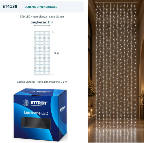 Tenda luminosa natalizia 500 - natalizia,